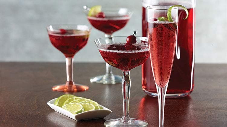 Cranberry Lime Sparklers