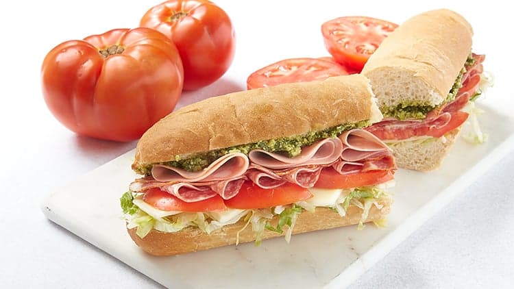 Homegrown Hero Sandwich shown served on a plate and ready to be enjoyed.