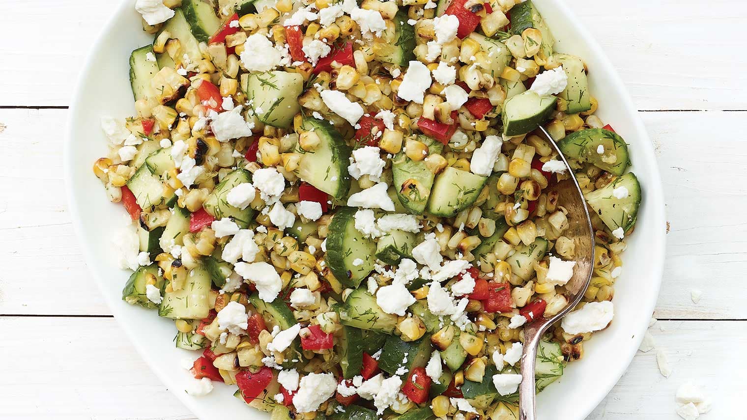 Cucumber and Grilled Corn Salad