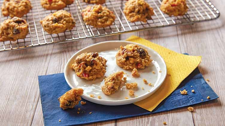 Chewy Cranberry and Apple Cookies