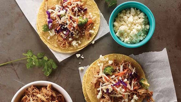 Chicken Street Tacos with Rainbow Salad