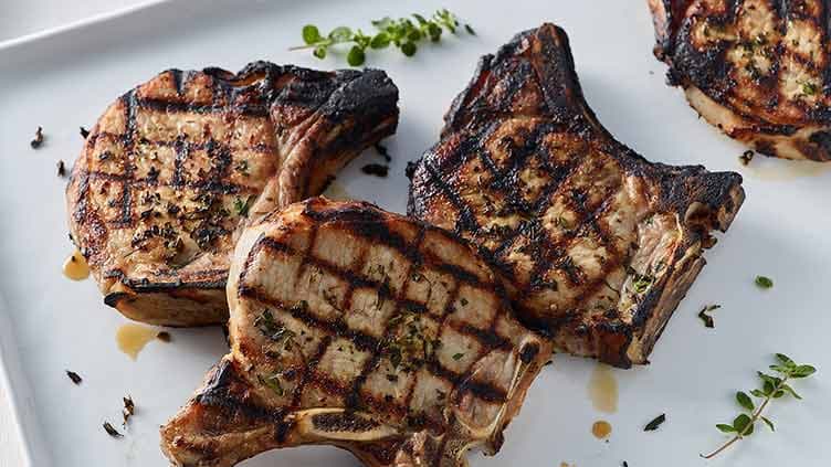 Grilled Herb-Rubbed Chops