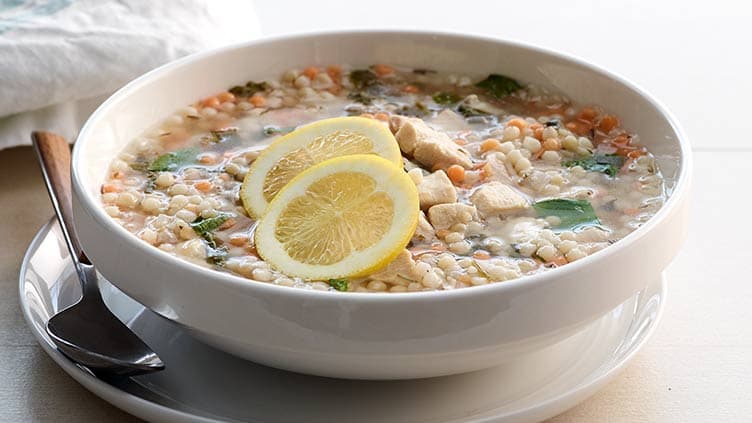 Lemon Chicken Couscous Soup