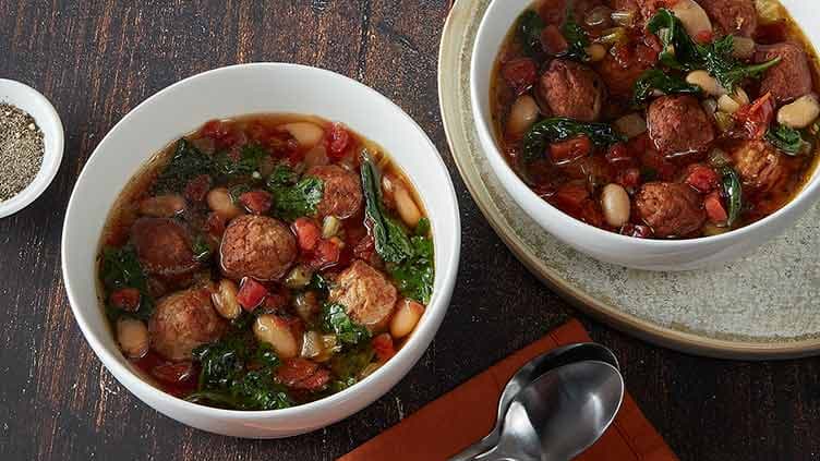 Mediterranean Meatball Soup