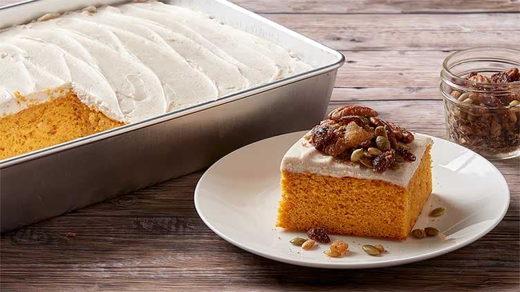Pumpkin Orange Cake with Spiced Cream Cheese Frosting