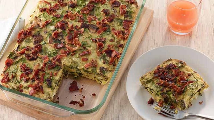 Spinach Mushroom Breakfast Casserole